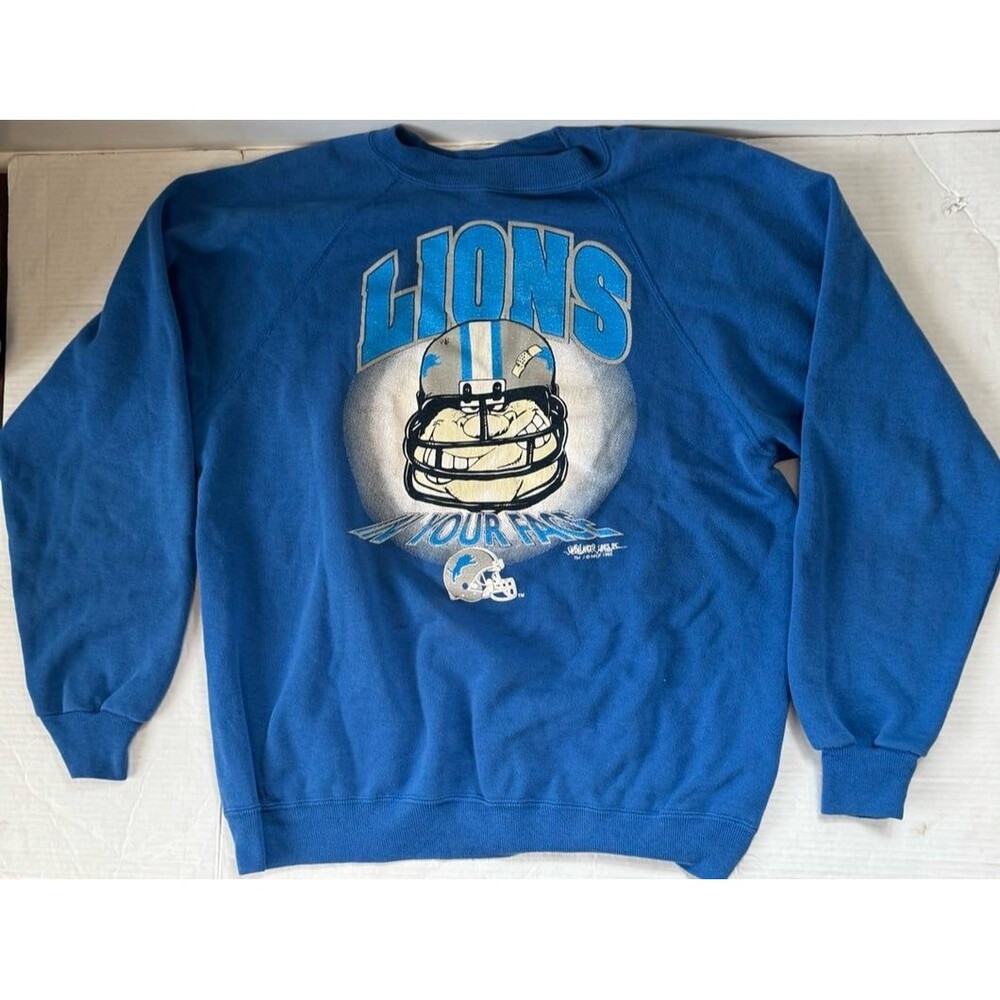 Vintage 90’s NFL Detroit Lions Football Sweatshirt Rare 1995 Crewneck Sweater XL